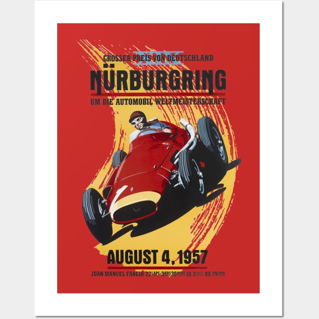 1954 juan manuel fangio racing record Wall Art by THEPANTURAS